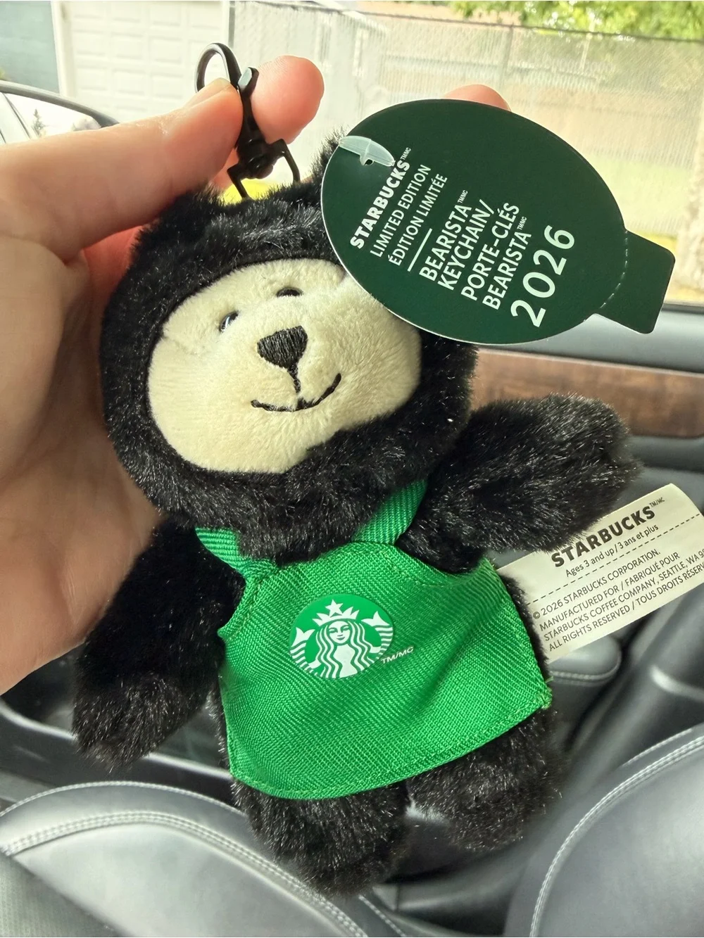 Starbucks Black Cat Bear Bag Charm Keychain Halloween 2026